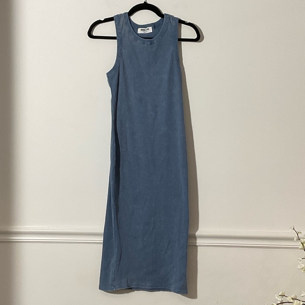 Double Zero Dusty Blue Sleeveless Maxi Dress